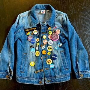 Junk Food brand Beatles edition girls M Jean Jacket, pins included.